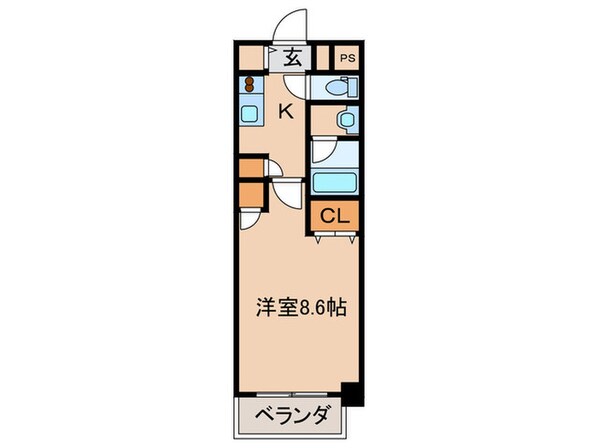 クラウンハイム淡路駅前通の物件間取画像